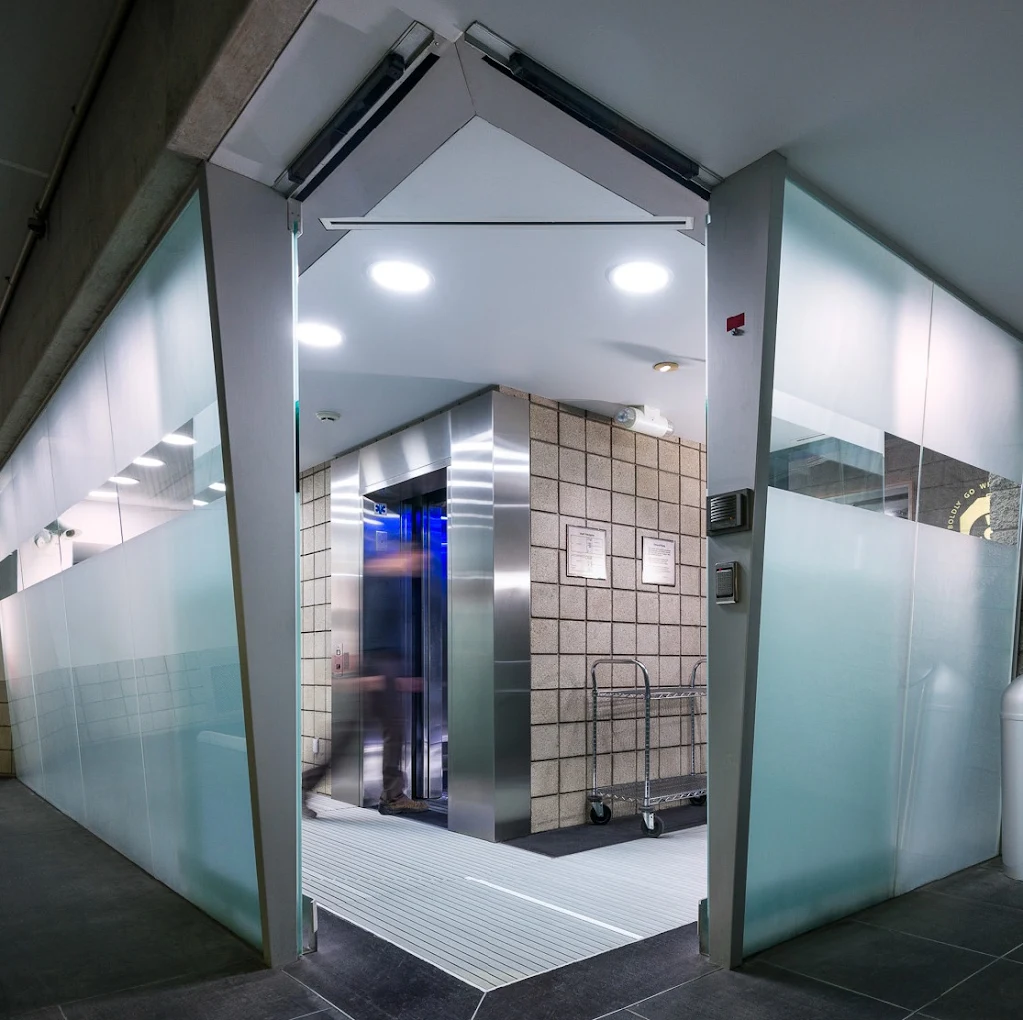 Corporate vault room with security system